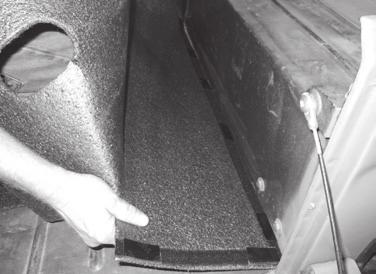 Clean all areas with rubbing alcohol before applying tape. When removing backing, do not touch adhesive. If both front and rear kits were purchased be sure to install rear cargo area first.