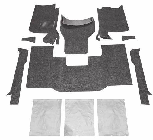 CJ-7 YJ FRONT KITS: BRCYJ76F Jeep Wrangler CJ-7/YJ BedRug Interior Installation Instructions Congratulations on choosing the finest interior flooring kit available for your Jeep.