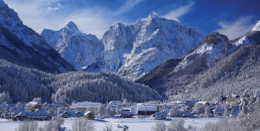 Winter Paradise Spring, Summer and Autumn The true face of Kranjska Gora appears when the town is covered with a blanket of snow.