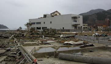use circuit switch) in the Onagawa Town Disaster Countermeasures Headquarters, and establishing a connection to the Watanoha, which is located at a higher layer within the