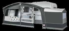 - Annex fitted with a double zip system, this enables you to replace the side panel (not possible if you use an annex inner tent) Covered zips in matching material for extra protection Annexes are