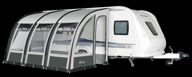 249.- Fitted with rear cushion pads and poles Magnum 390 MAGNUM 260 & 390 Height: Designed to fit caravans from 235-255 cm in height Size: Magnum 260: 260 x 240 cm base Magnum 390: 390 x 240 cm base