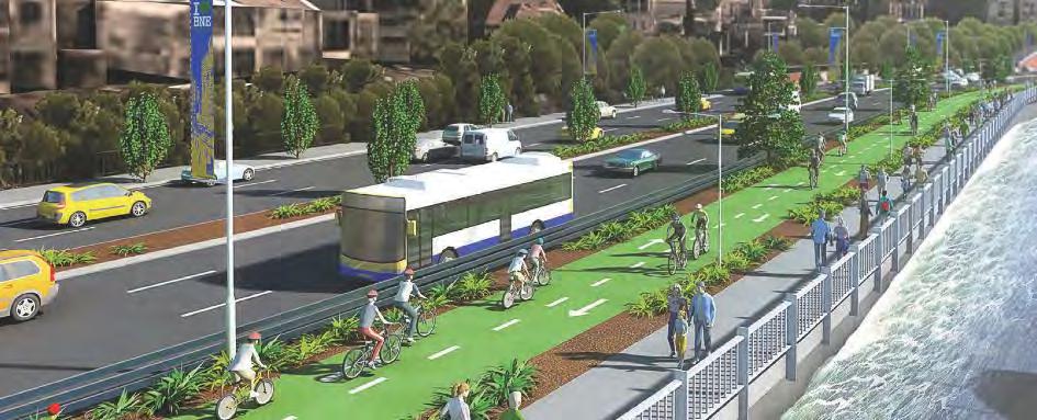 The Kingsford Smith Drive Upgrade project will include: - Upgrade Kingford Smith Drive to three lanes each way, with tree-lined boulevard creating a subtropical entry into Brisbane from the airport;