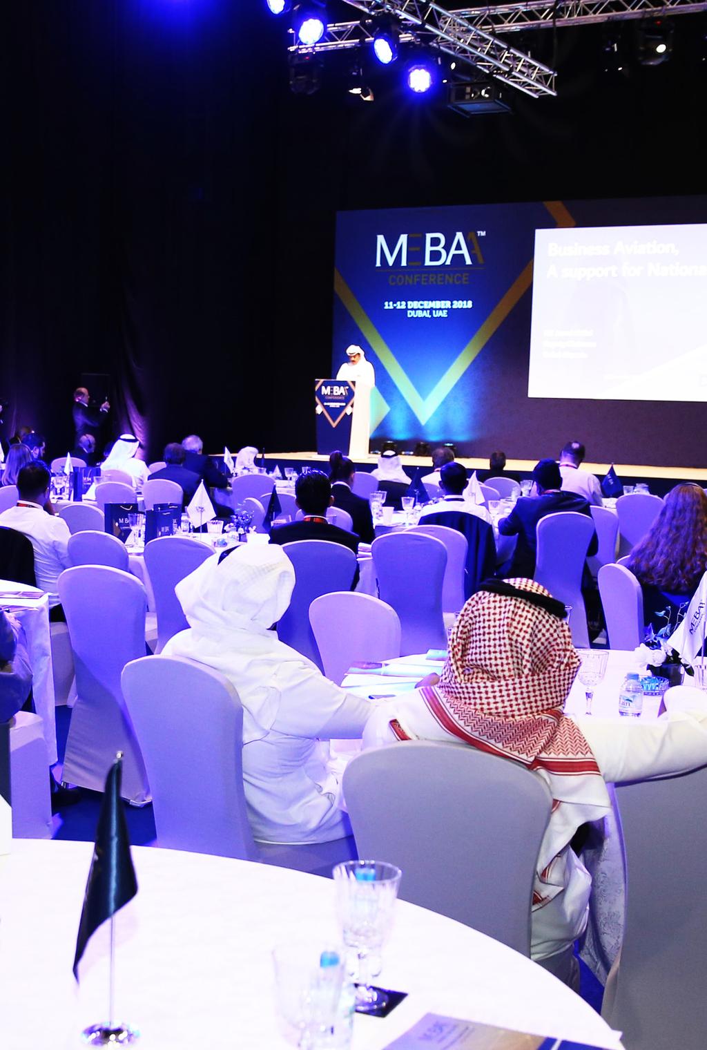 MEBAA CONFERENCES MEBAA Conferences in 2018 gathered experts from across the Middle East and North Africa to address issues related to specific areas of business aviation and communicate the effect