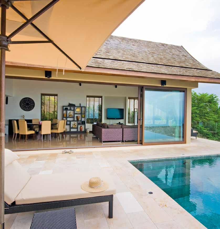 Villa Specifications Roof Tiles Canadian Cedar Shingle Pools/Ponds Natural Balinese Slate/Flamed Finish Black Granite Terraces - White Indonesian Sandstone 30 x 60mm Bathroom Floors Grade A Composite