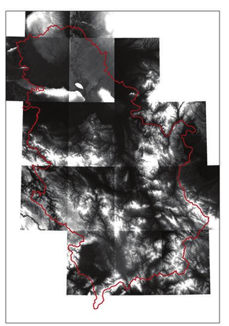 Harta e mbulesës së tokës të Serbisë është e disponueshme në metodologjinë CORINE (2012) (ETRS89, projeksion LAEA).