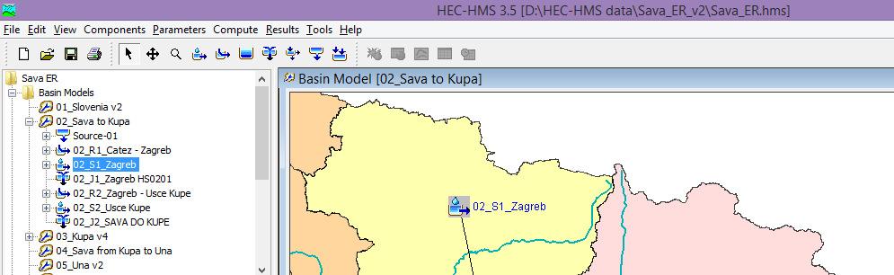 Hydrologic Model Development Choice of the model: HEC-HMS used initially by USACE