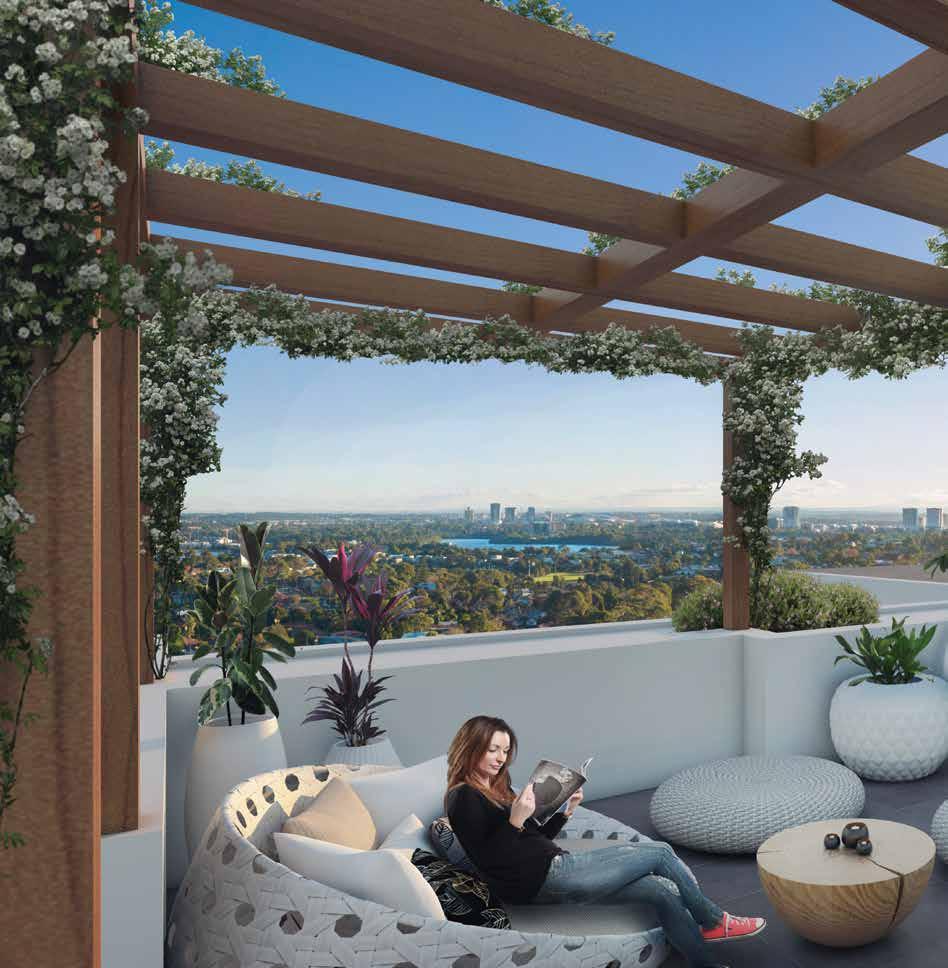 ARTIST S IMPRESSION Enhanced by leafy arbours and lush planting, the rooftop