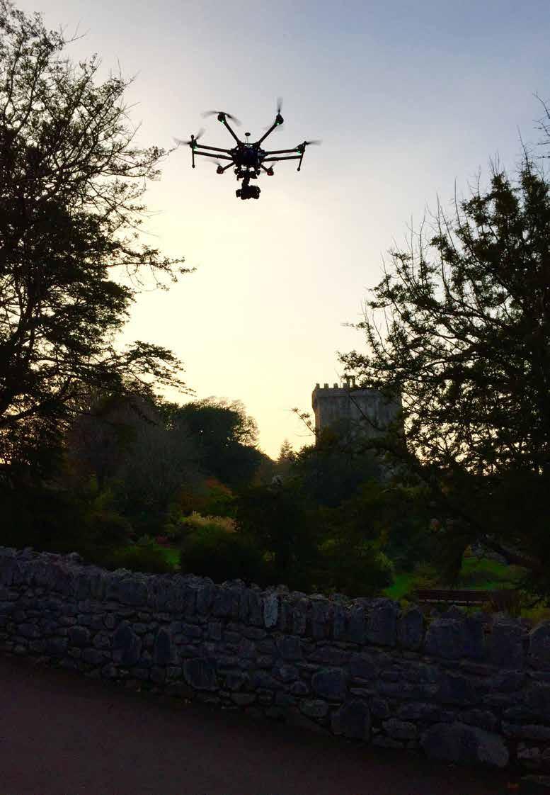 Drone operating at dusk: Photo
