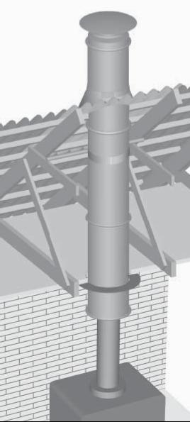 Chimney The Klassic must be installed using a Class A UL 103 HT approved factory-built chimney system or a code-approved masonry chimney with a flue liner.