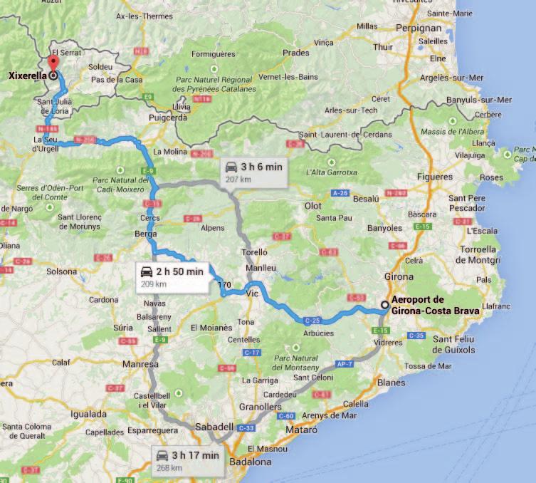 ARRIVING AT GIRONA AIRPORT By car there are several routes to Andorra, with or without toll and highway sections or by road.
