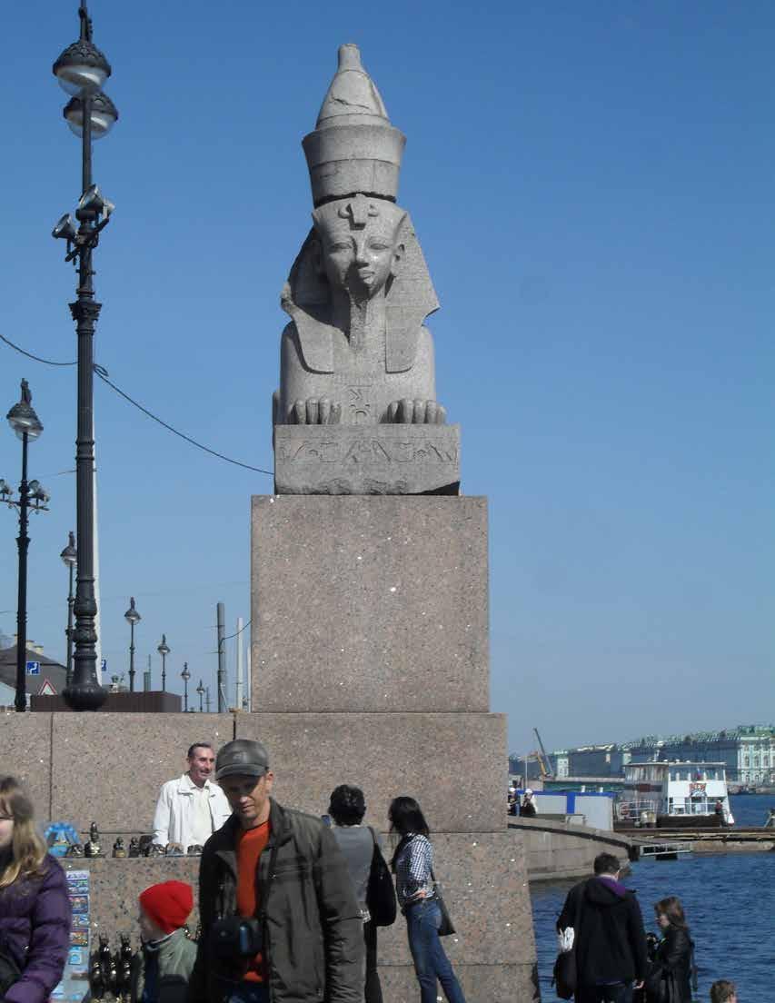 The Sphinxes Besides St. Petersburg being called North Venice, it is also referred to as North Sphinx. The city is located on the same meridian as the Great Pyramids.
