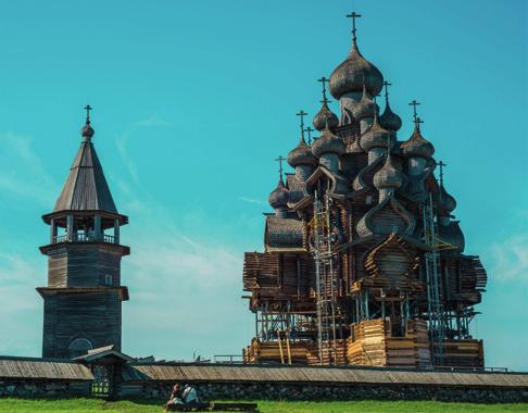 entirely of wood, reputedly without using a single nail. Kirillo Monastery at the heart of the city that contains the seat of the Russian Government and once housed the royal palaces.