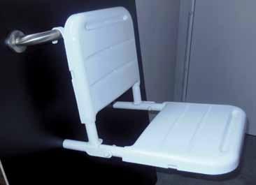 Folding seat with ABS  Stainless steel satin