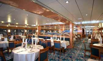 PUBLIC AREAS Restaurant Lounge/Bar Restaurant On the middle deck Max. 192 seats (incl.