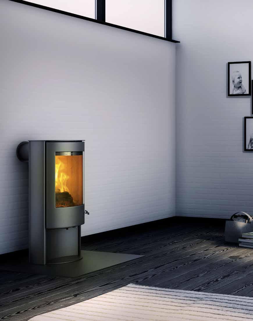 Lotus Sola HEATING FROM WITHIN The Lotus Sola is a popular series of wood burning stoves in a sleek and elegant design characterised by its tall door which makes for a fantastic experience of the