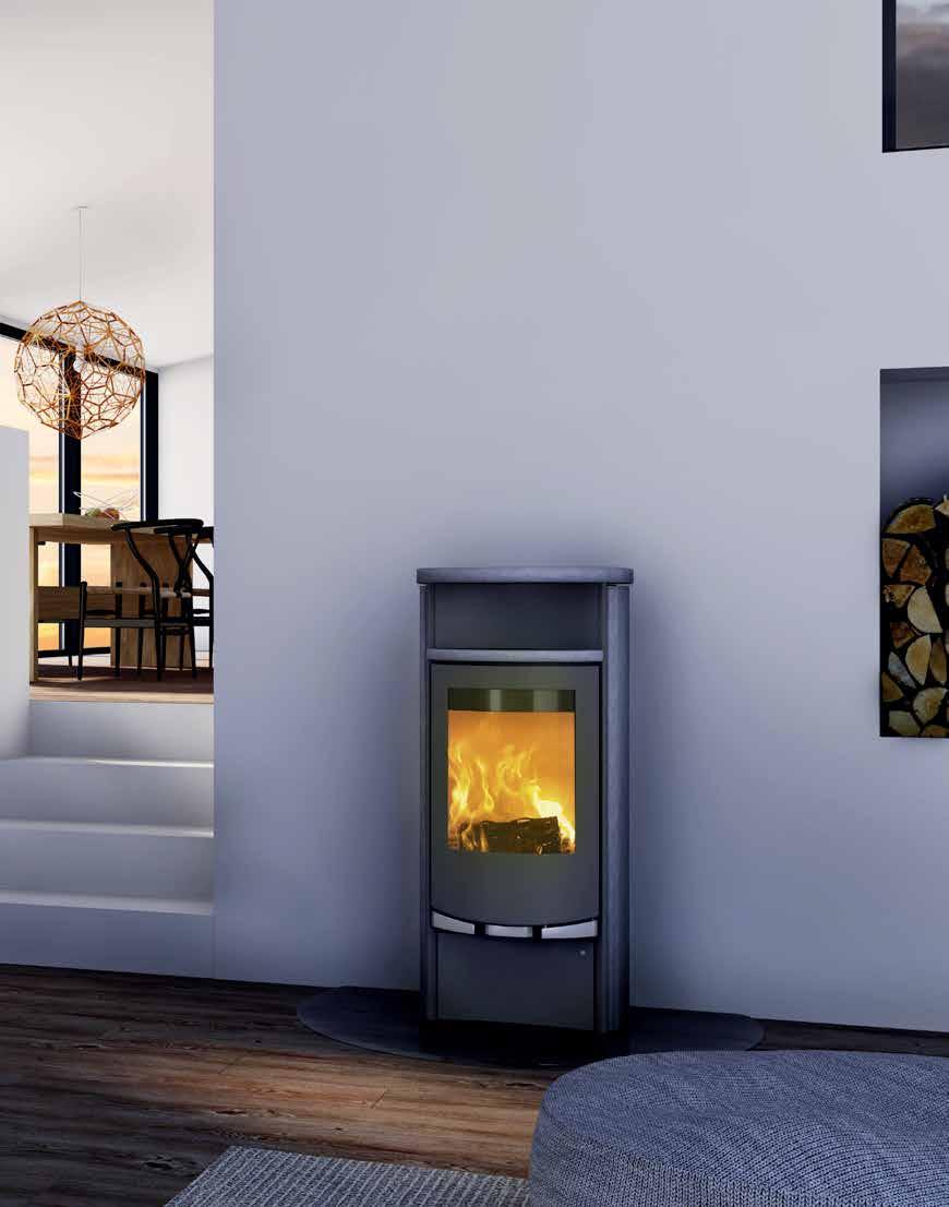 Lotus 9000 FLEXIBLE DESIGN The Lotus 9000 series, with its sandstone cladding give the stove a special look since the natural lines from the soapstone sediment give each stove its