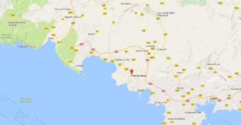 GPS: S: 43,15938 E: 5,73023 If you come from Marseille: Go along the highway A50 and take the exit n 10 "St Cyr-sur-mer", take the direction Bandol D559, the campsite is located in 5,5km of the