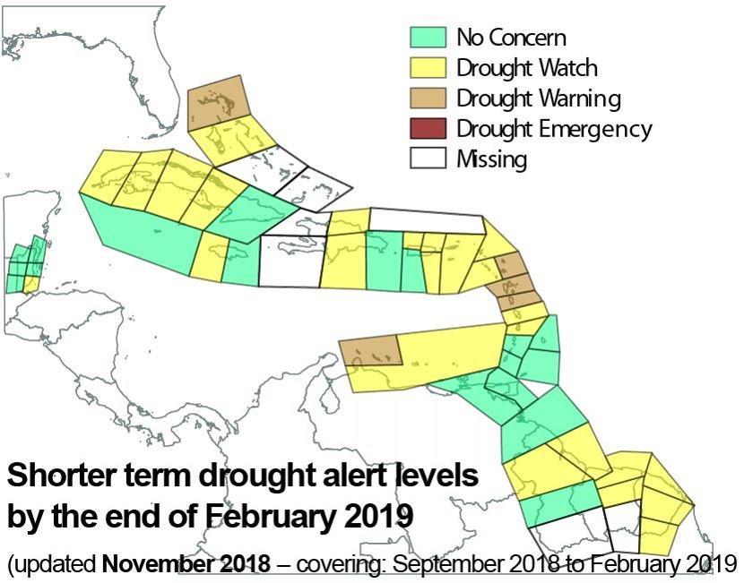 Shorter term Drought Outlook (October 2018 to March 2019) Areas under immediate drought concern?