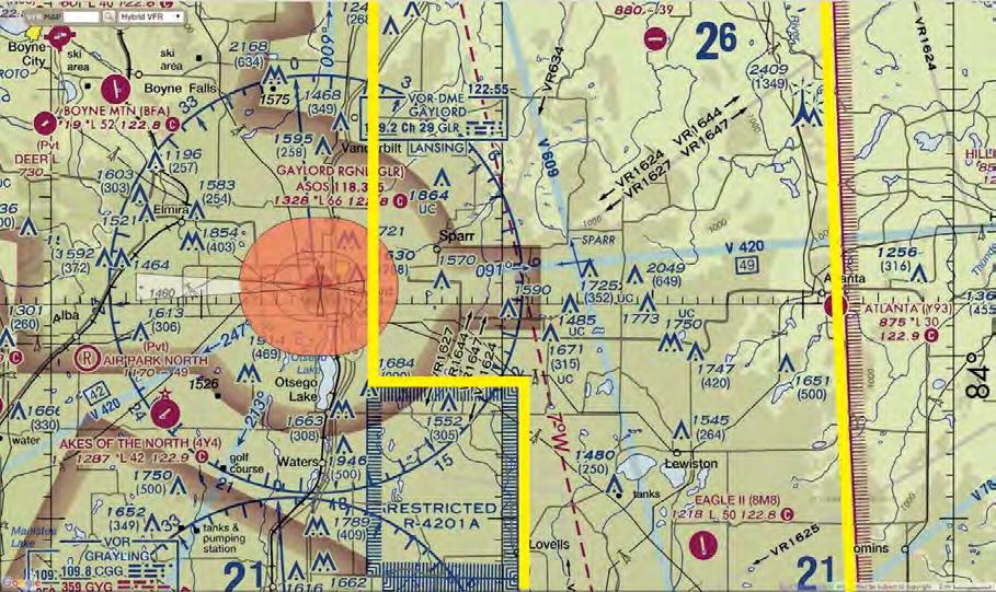 Sources: FAA 2015b. Figure 3-6. Gaylord Regional Airport Airspace Lakes of the North Airport (4Y4).