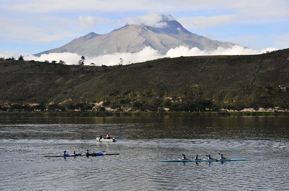 Lagoon of Yahuarcocha; This lagoon is approximately 12,000 years old, dating from the post-glacial maximum period.