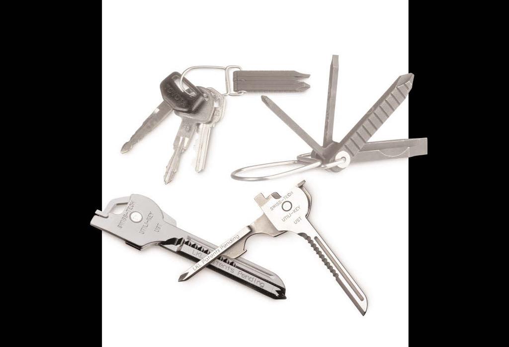 At Swiss-Tech, we re downsizing the tool business every day Snaps at 90 or fully extended for choice of functions Locks to any key ring #1 Flat Screwdriver, Eyeglass Screwdriver, Micro-sized Phillips