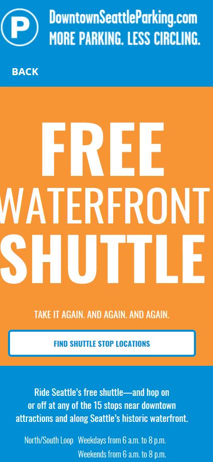 Travel Options Free Waterfront Shuttle connecting