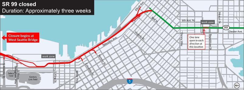 SR 99 closure and tunnel opening: get ready Scheduled to begin tomorrow, Jan.