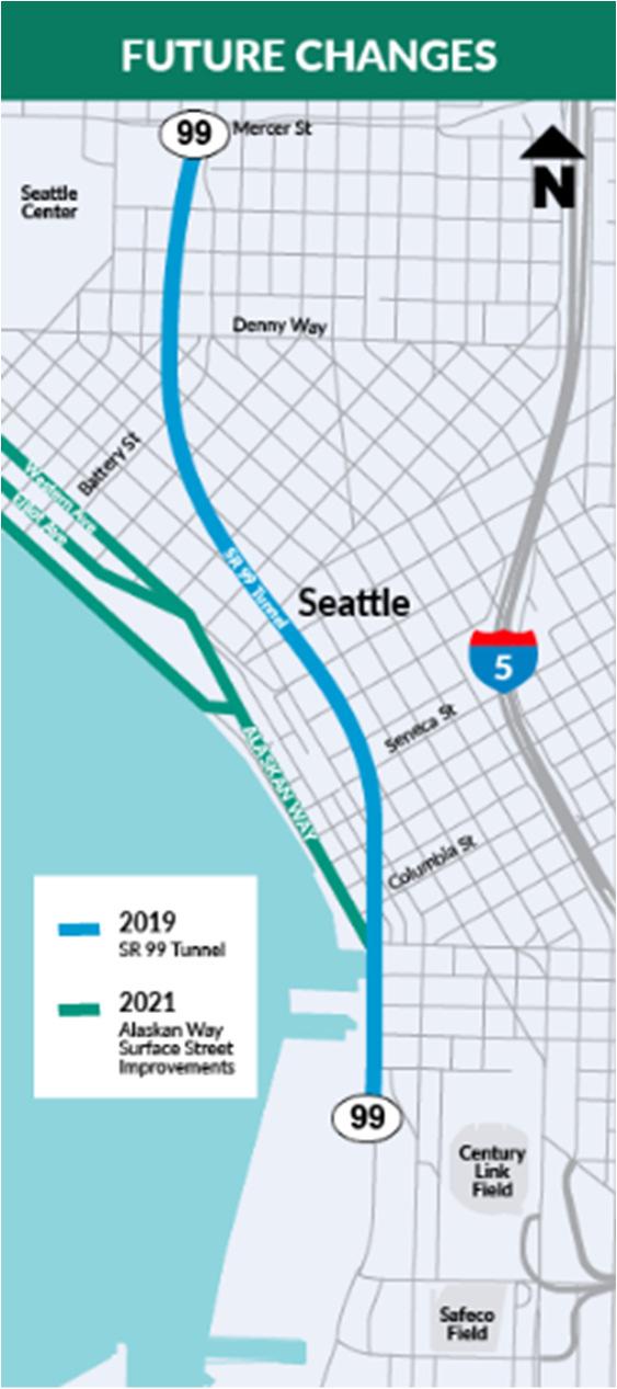 Seattle will experience ongoing change: It will take time before traffic patterns settle out. Tolls range from $1 to $2.