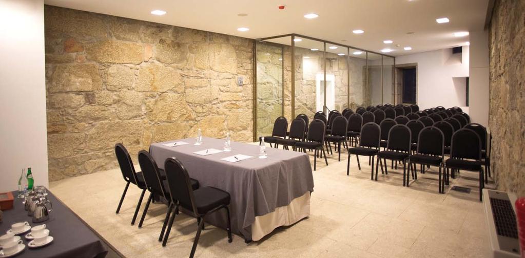 A multipurpose meeting room bathed in natural light,