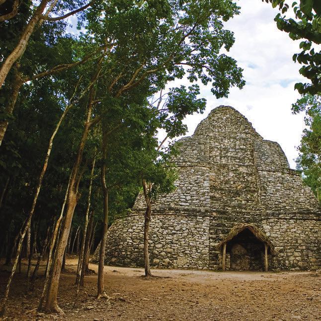 QUINTANA ROO COBÁ With its complete riches still in the process of being discovered, this city, which reached its zenith around 623 AD, encompasses surprising, unparalleled beauty and is thought to