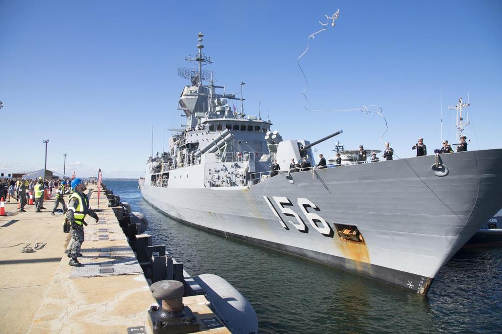 HMAS TOOWOOMBA HMAS Toowoomba has returned to its homeport of Fleet Base West, Rockingham, Western Australia, after the ship s longest deployment to date, successfully contributing to seven Task