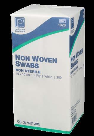 Close knit weave of fabric provides excellent wound release with no snagging on sutures or wound debris.