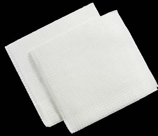 These swabs are a multi layer non woven Polyester/Viscose, which