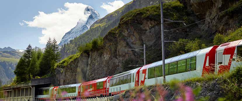 10 Glacier Express the slowest express train in the world The Glacier Express the most famous of all alpine trains Take the Glacier Express from Zermatt with its majestic Matterhorn and go over 291