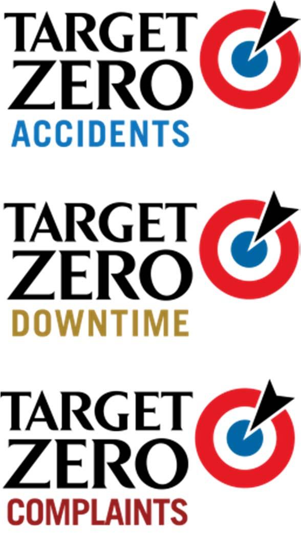 The Client Promise expanding Target Zero Target Zero accidents, downtime and complaints programs deliver value to operators.