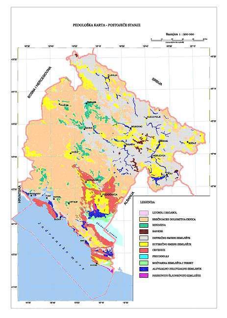 Figure 2.20. Padological map of Montenegro 2.4.