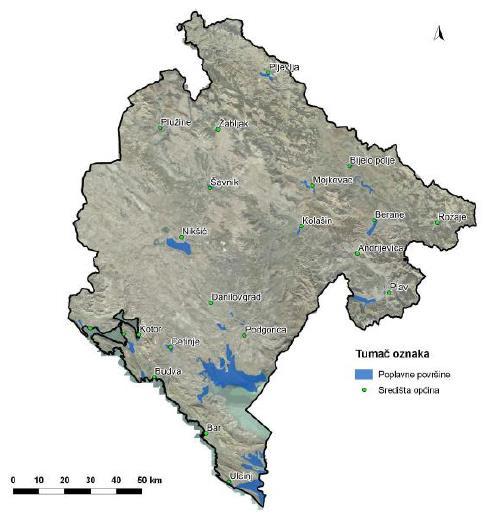 of Ćehotina river near Pljevlja have more relevance. In terms of importance, i.e. the size of damage, floods that occur in larger and smaller karst fields cannot be neglected.