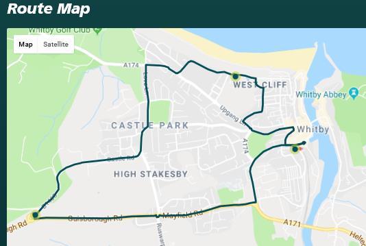 WHITBY Park & Ride Yorkshire Ridings - Map No. s Directions 30 23.9 38.5 165 31 24.3 0.4 39.1 Aislaby 32 27.2 2.9 cenotaph 43.8 4.7 33 28.3 1.1 WHITBY SCARBOROUGH A171 45.5 1.8 34 28.