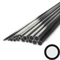 16 CARBON FIBRE PULTRUDED HOLLOW ROUND TUBES- LENGTH 1 METRE 1.0mm OD X 0.5mm ID Wall thickness 0.25mm - weight 0.8g approx...pultruded 2.0mm OD X 1.0mm ID Wall thickness 0.50mm - weight 3.5g approx.