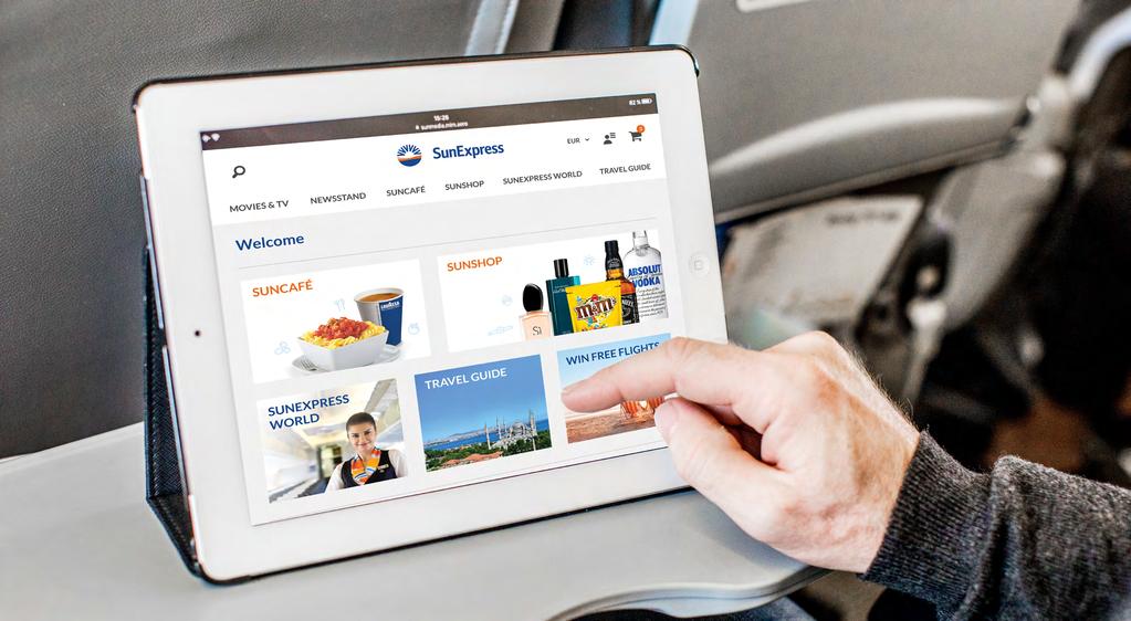 Advertising media: SunExpress Wireless Inflight Entertainment Entertainment Ads Contacts Dimensions Price min.