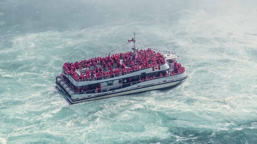 Veil. Feel the mist as this boat takes you to the base of The Horseshoe Falls the largest of the three Falls. (Due to weather conditions, this ride operates from the last week of May).