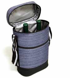 P7411 Single Bottle Wine Case Carry your wine bottles in style with this zippered insulated wine case.