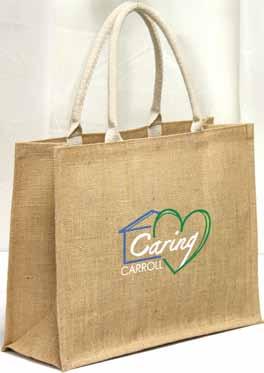 Made of 14 oz canvas trimmed with fine weave jute and finished with soft leather handles.