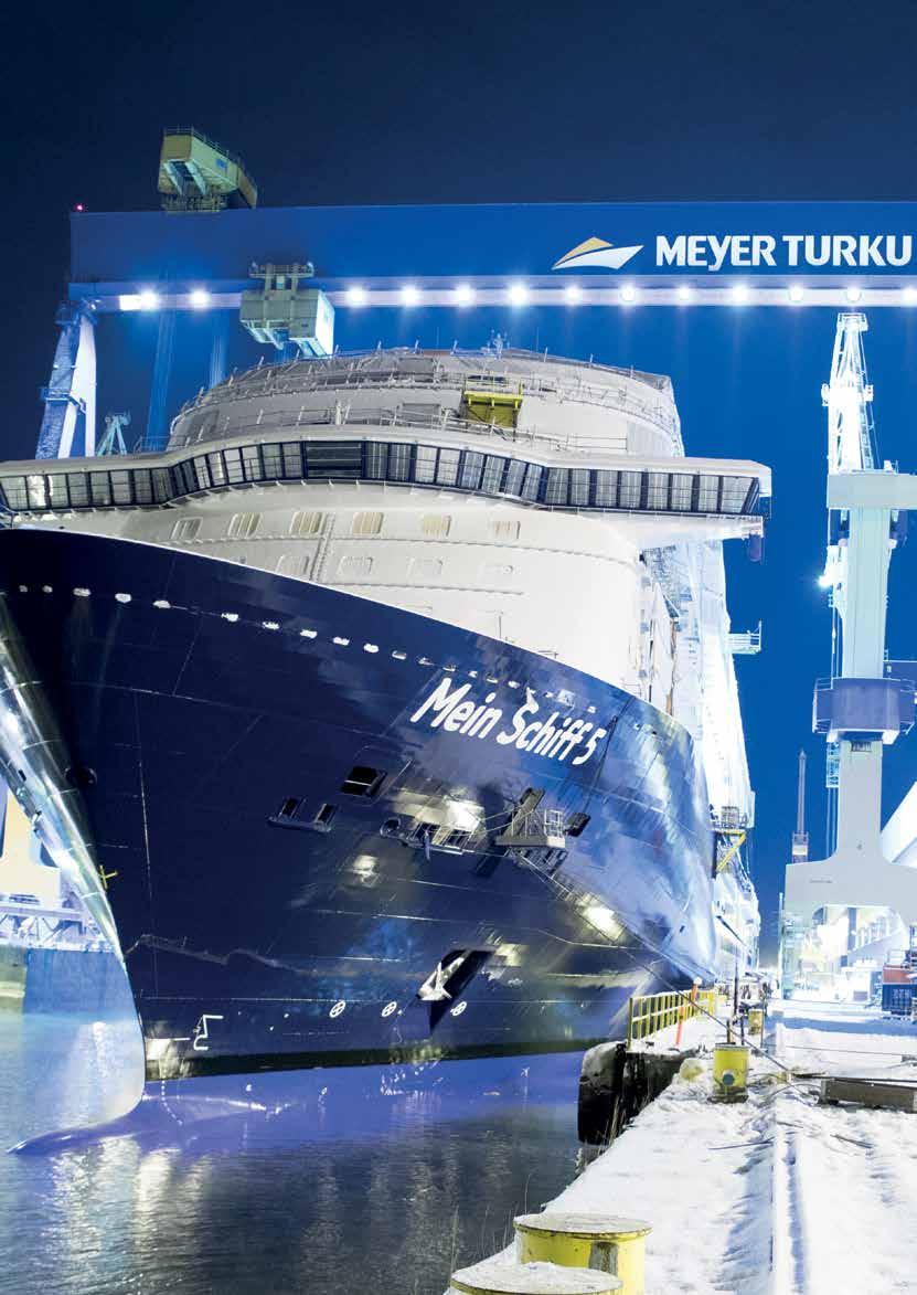 ANNUAL REPORT Key events during the financial year During the financial year, the company delivered the Ropax ferry Megastar to AS Tallink Grupp in January and the cruise vessel Mein Schiff 6 to TUI