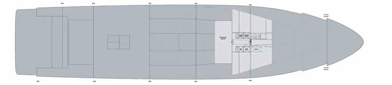 Profile In the layout of the lower deck, located far astern,