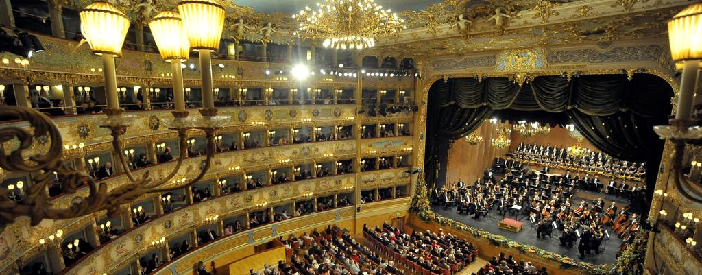 Fenice, one of Venice s most exquisite opera house. Enjoy an opera or the ballet in the best seats in the house. La Fenice is a stunningly beautiful opera house of true Venetian design.