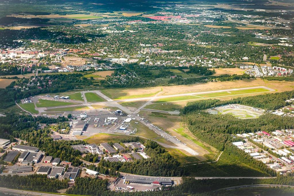 Aerial View of the Airport HELSINKI-MALMI INTERNATIONAL