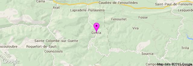 Gincla The city of Gincla is located in the region Aude of France.