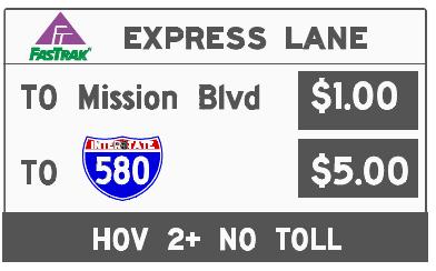 guide HOV reserved for Express Lanes only Draft update